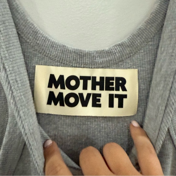 Mother Dress The Chin Ups Midi Tank Ribbed in Move It Grey - Picture 5 of 8
